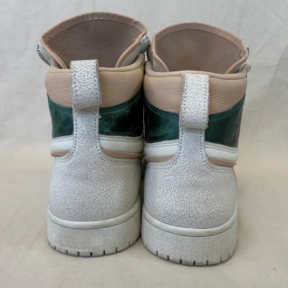 Jordan 1 Retro High Zip Mystic Green Womens Size 8.5 Leather Sneakers AQ3742-003 - Picture 3 of 9